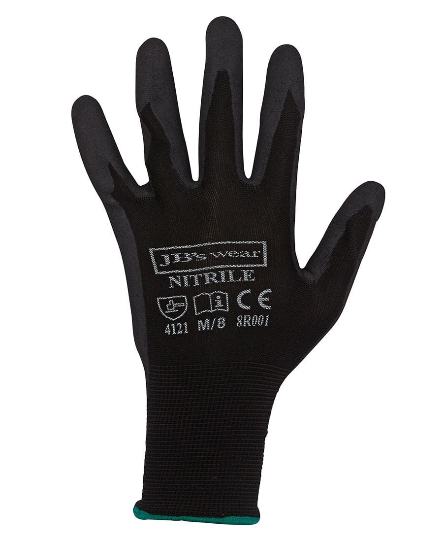 8R001 Black Nitrile Breathable Glove