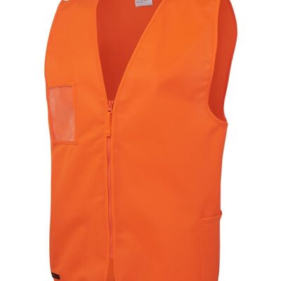 6HVSZ Hi Vis Zip Safety Vest